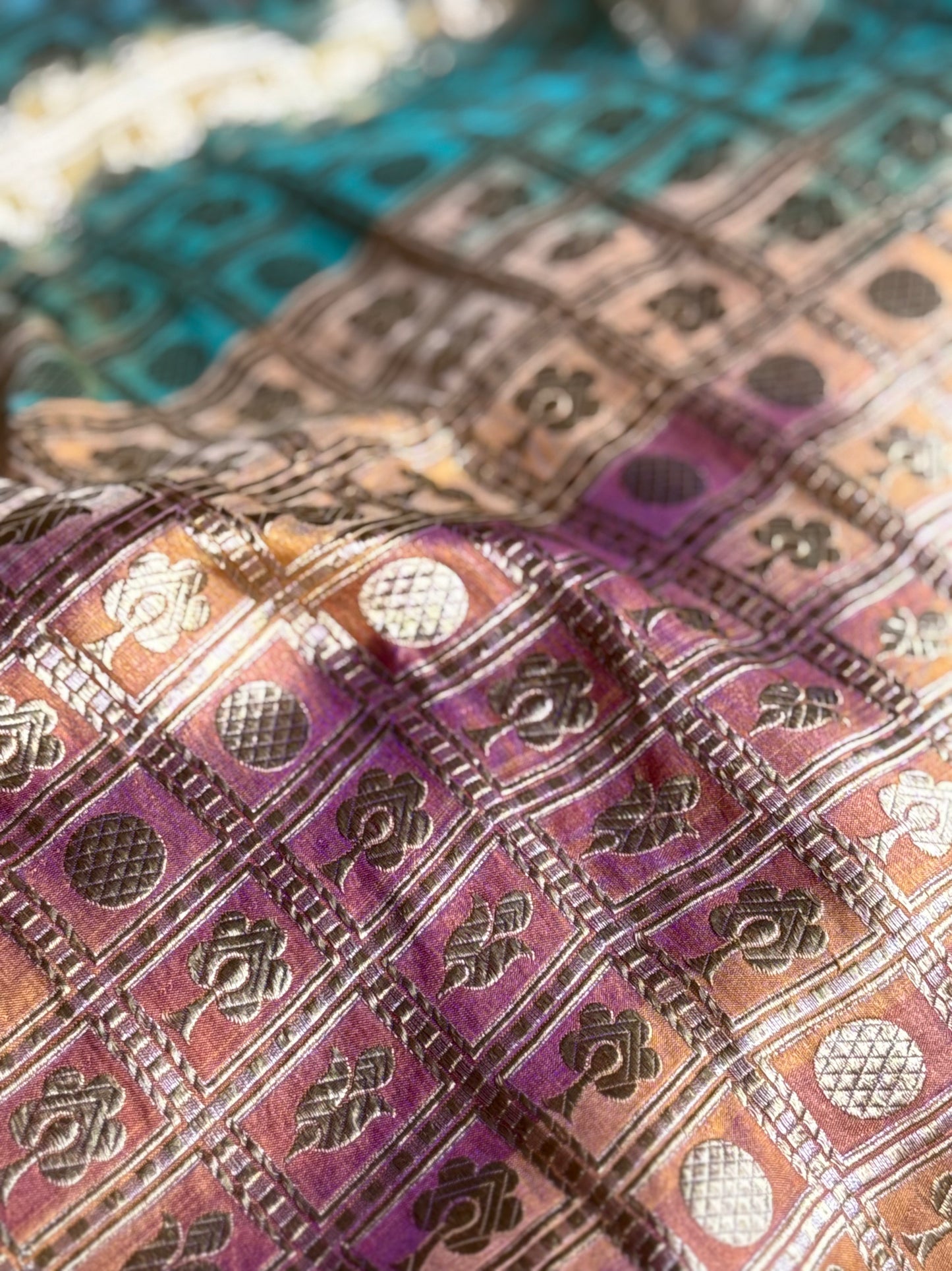 Handwoven Silk Brocade Rangkat Fabric Thaan