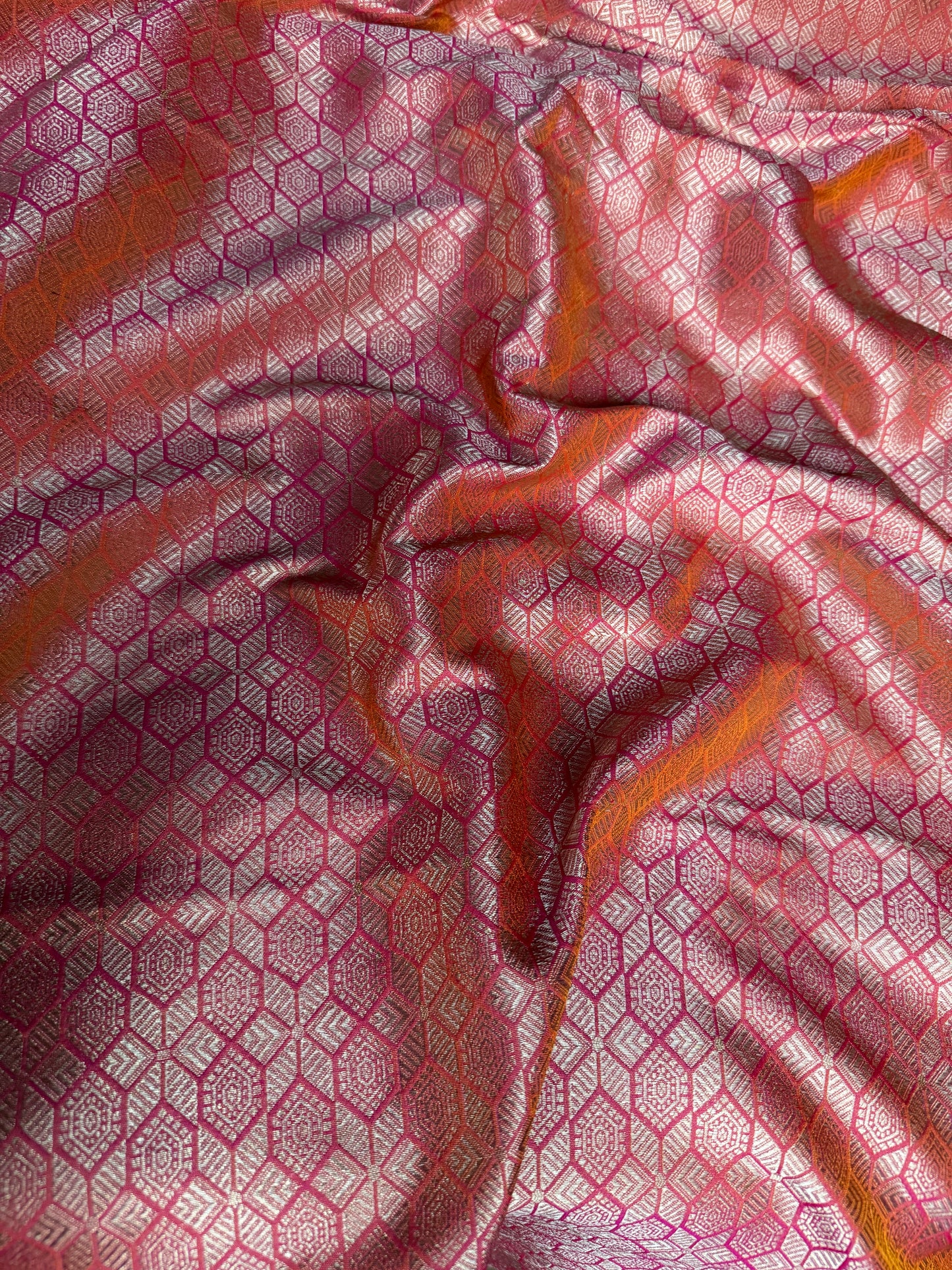 Handwoven Silk Brocade Fabric Thaan