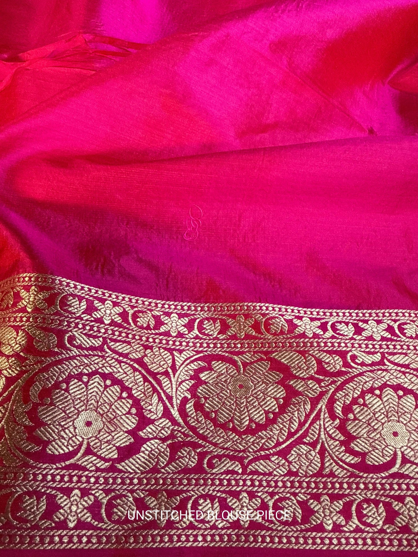 Handwoven Pink Brocade Shikargah Banarasi Saree