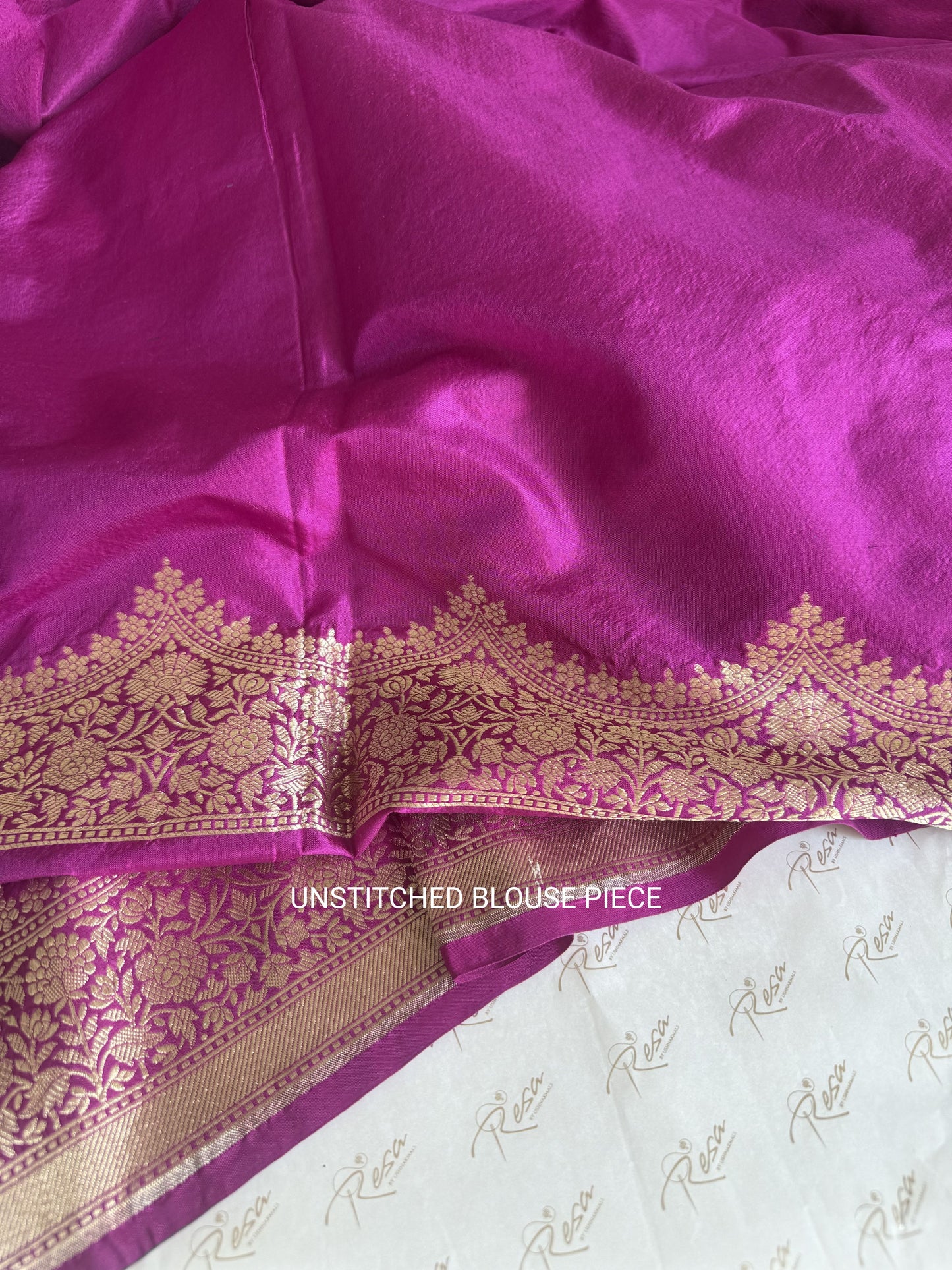 Handwoven Katan Silk Magenta Jaal Saree