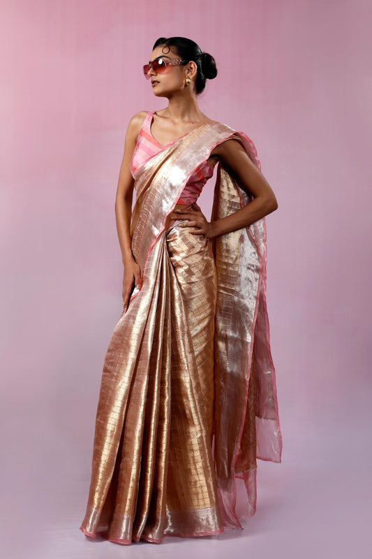 Champagne Shower Saree