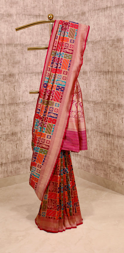 Handwoven Katan Silk Rangkat Banarasi Saree
