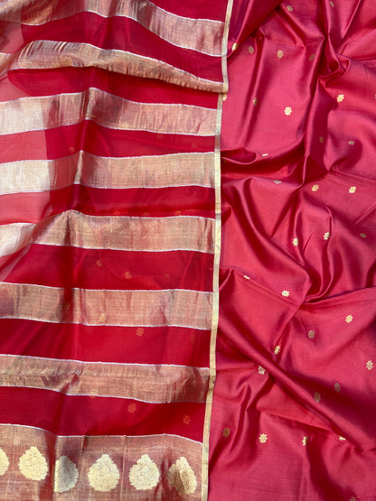 Handwoven Silk and Tissue Unstitched Suit Set