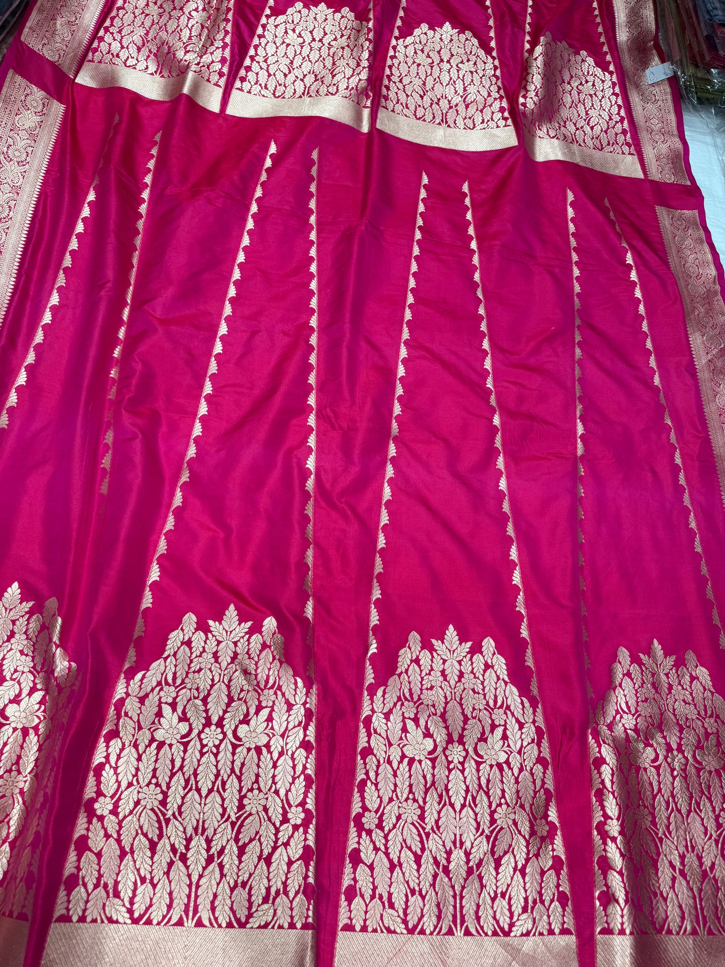 Handwoven Fuschia Pink Banarasi Lehenga Set