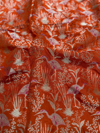 Handwoven Silk Shikargah Thaan