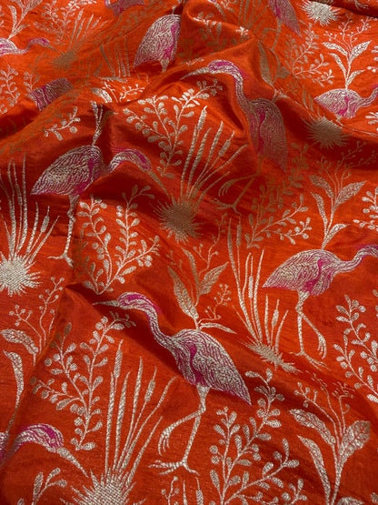 Handwoven Silk Shikargah Thaan