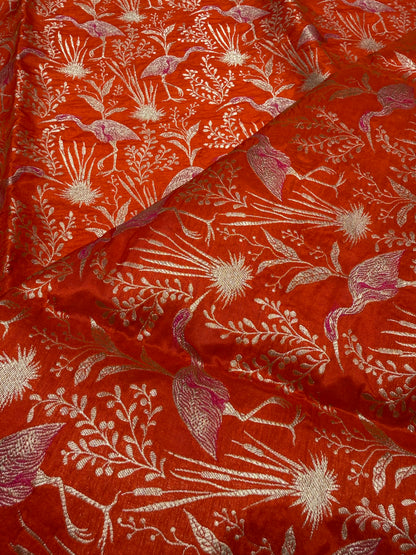 Handwoven Silk Shikargah Thaan