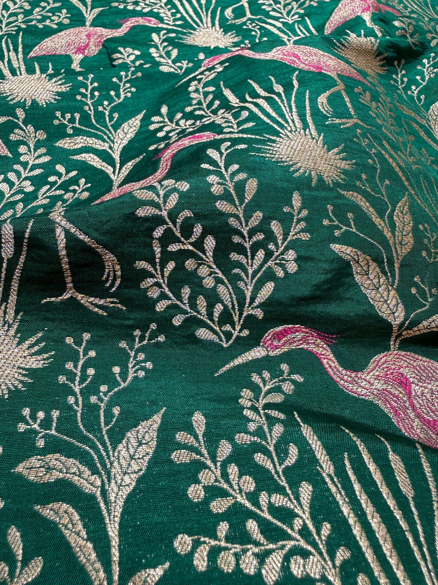 Handwoven Silk Shikargah Thaan