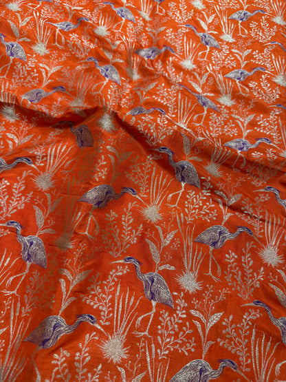 Handwoven Silk Shikargah Thaan