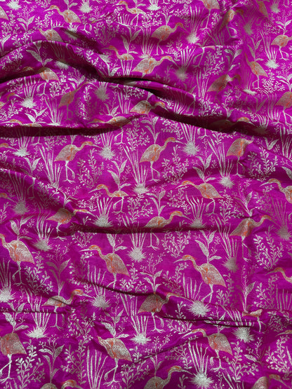 Handwoven Silk Shikargah Thaan