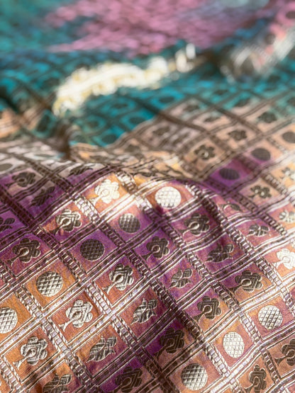 Handwoven Silk Brocade Rangkat Fabric Thaan