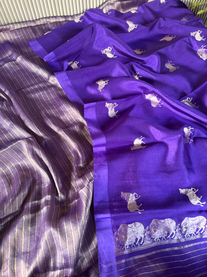 Handwoven Pichwai Banarasi Unstitched Suit Set