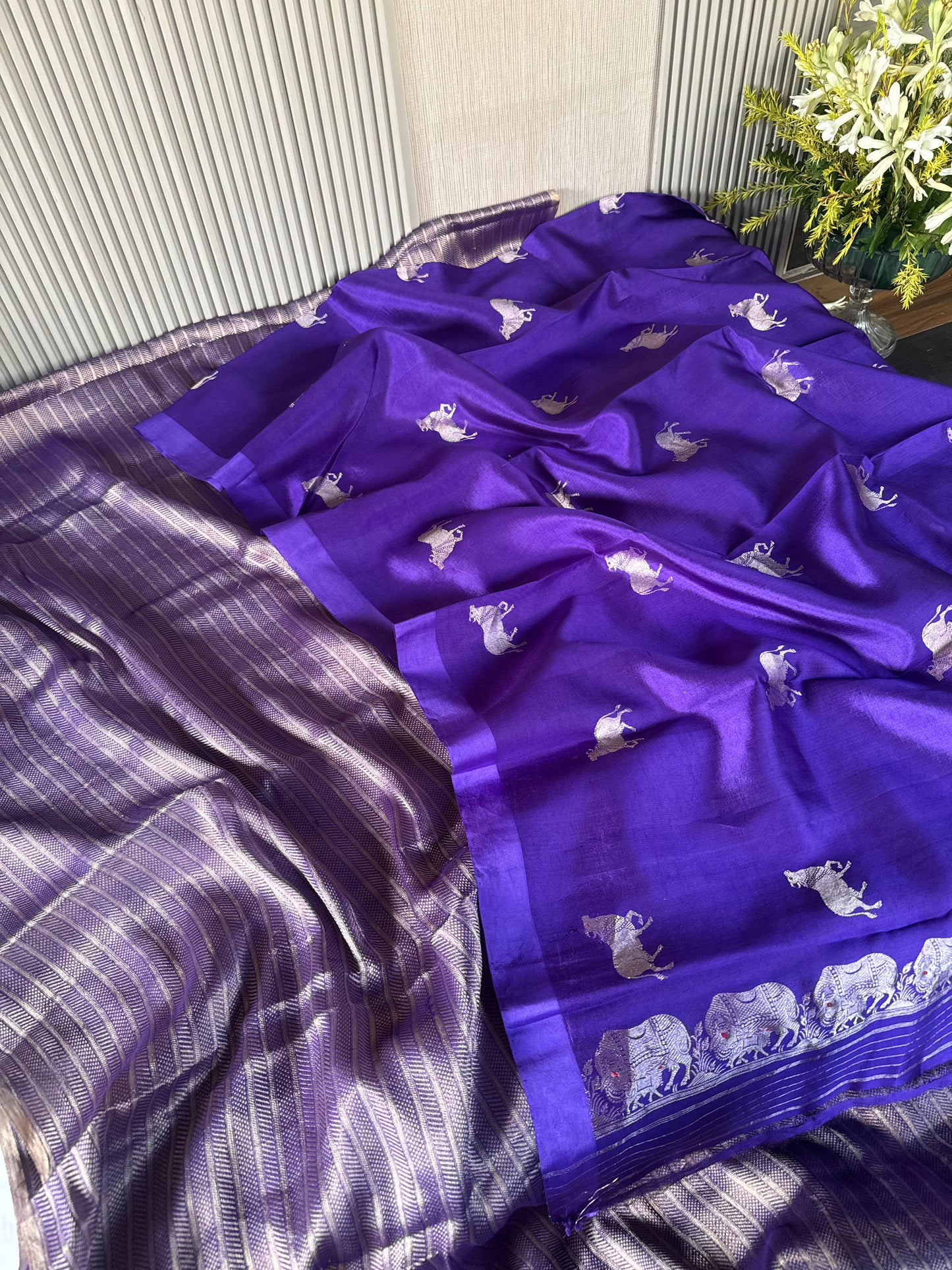 Handwoven Pichwai Banarasi Unstitched Suit Set