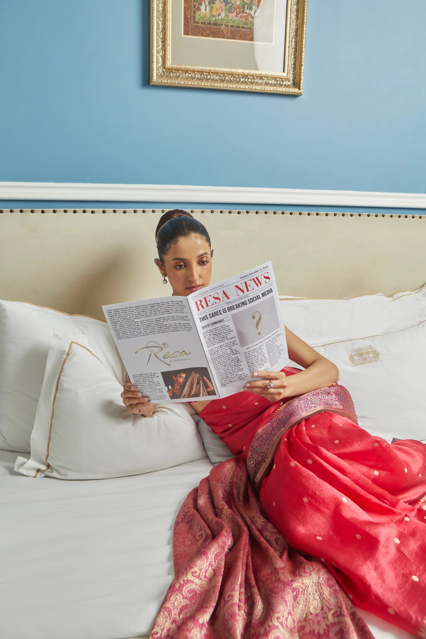 Handwoven Soft Silk Saree With Jamawar Border & Pallu