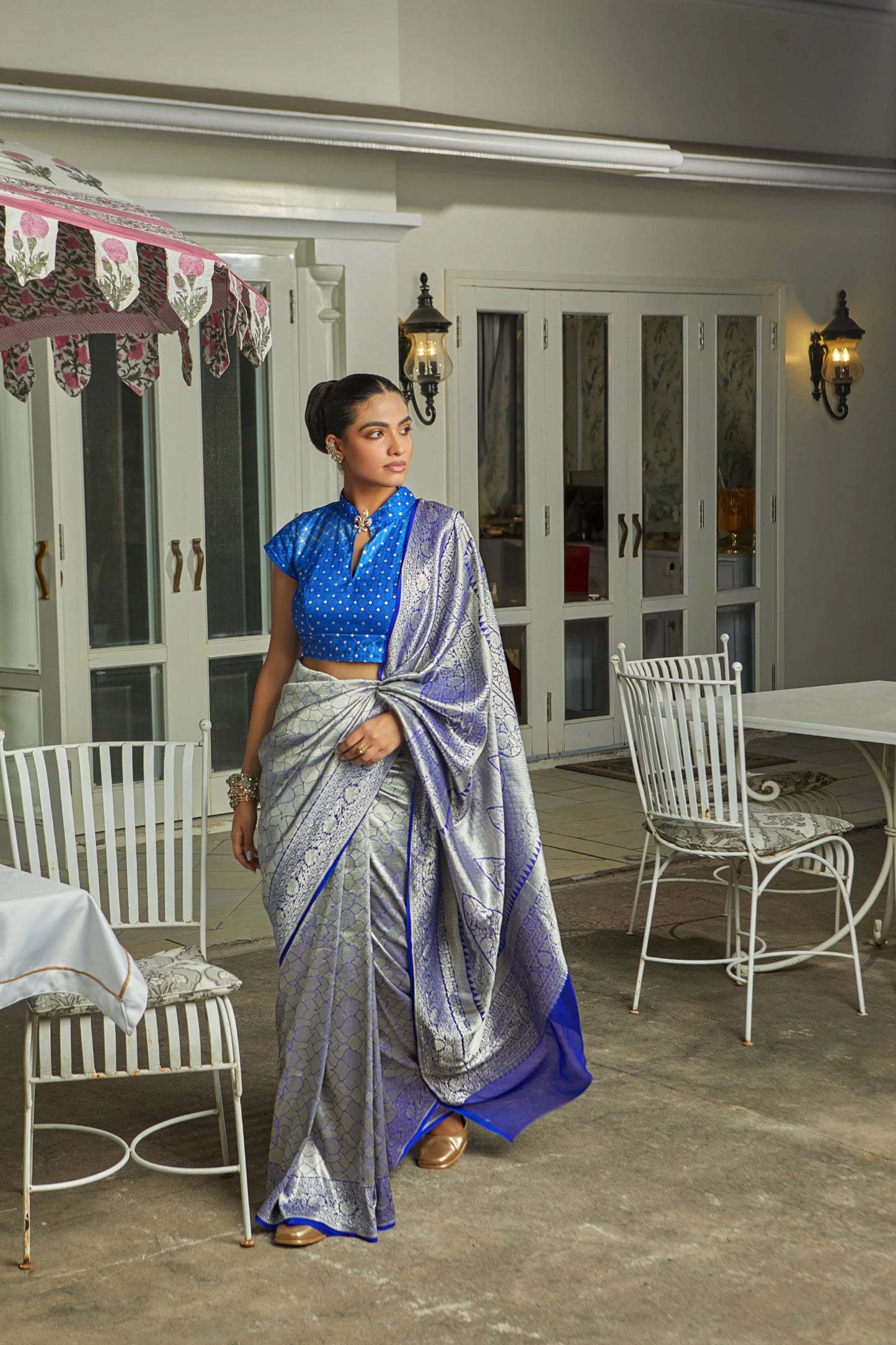 Handwoven Georgette Brocade Banarasi Saree