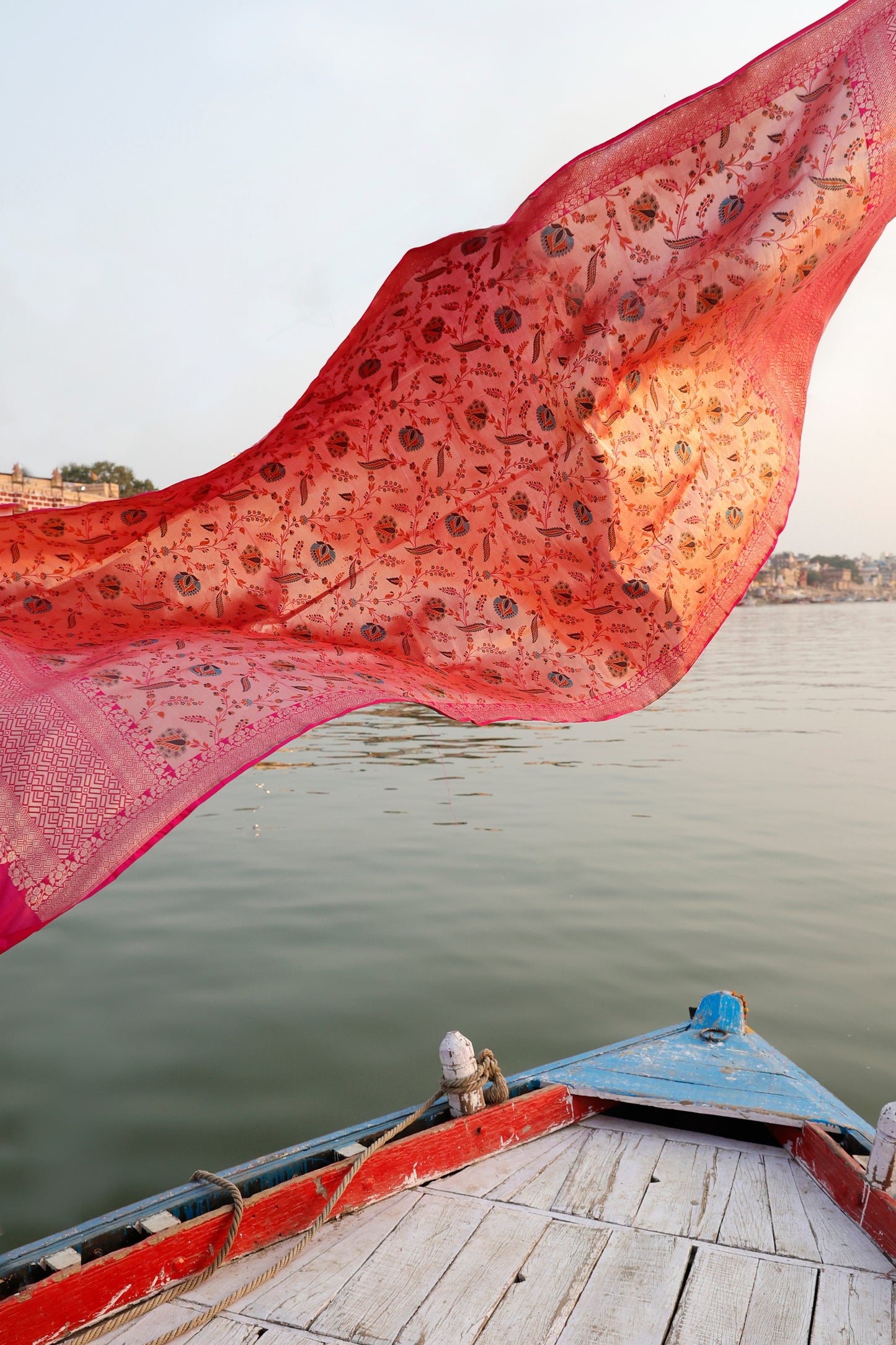 Handwoven Katan Silk Brocade Khimkhab Jaal Meenakari Rose Pink Dupatta