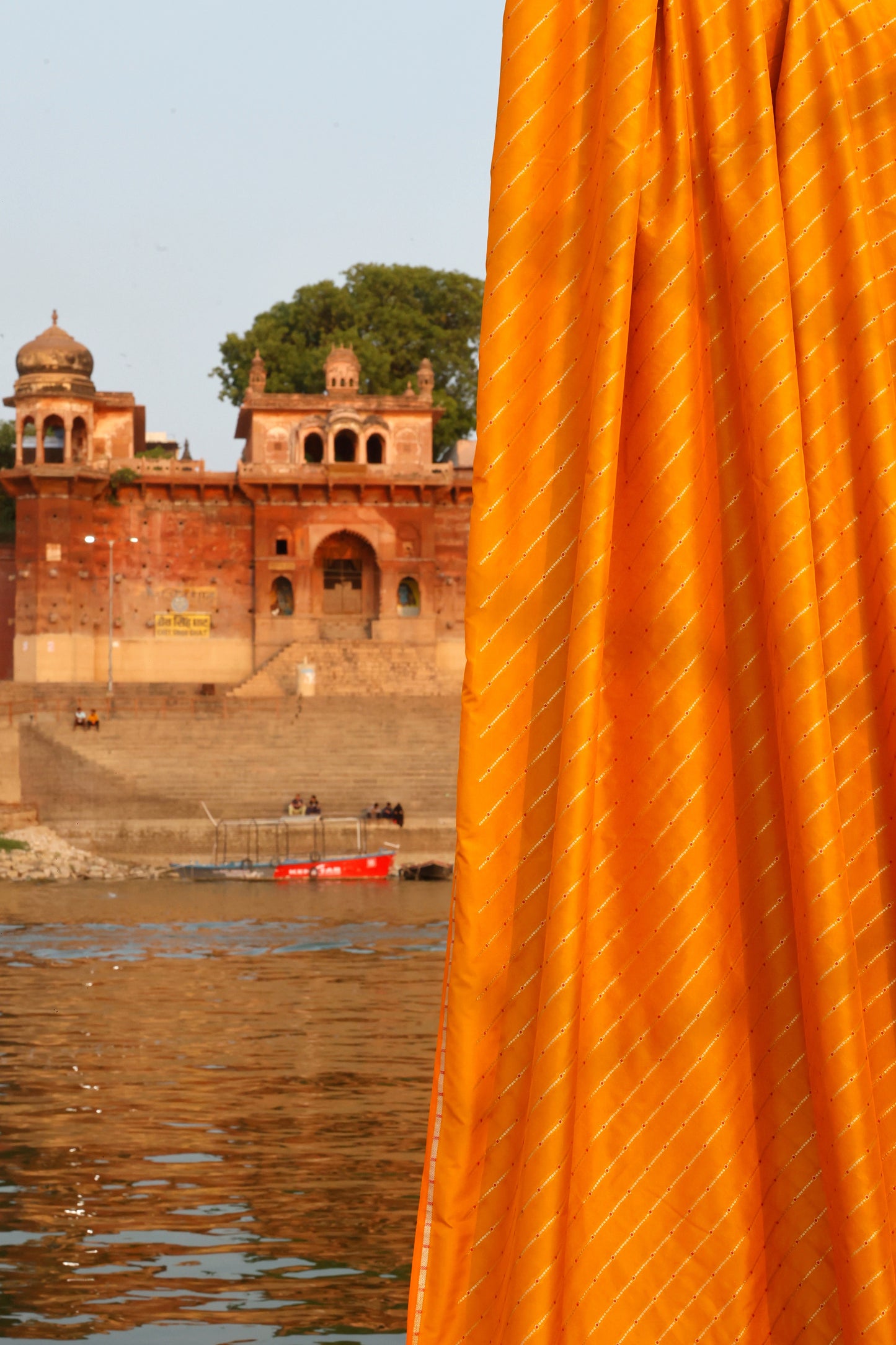 Handwoven Yellow Silk Fabric Thaan