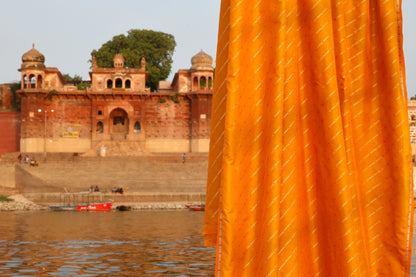 Handwoven Yellow Silk Fabric Thaan