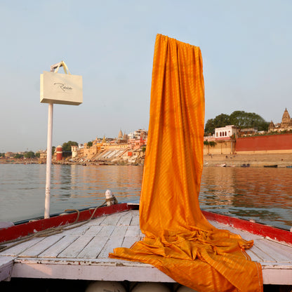 Handwoven Yellow Silk Fabric Thaan