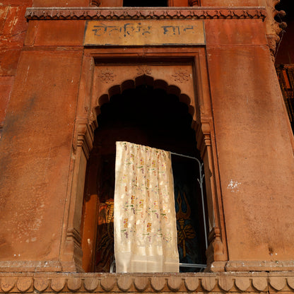 Handwoven Monga Silk Hand-Painted Shikargah Dupatta