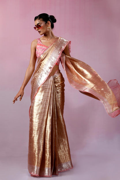 Champagne Shower Saree
